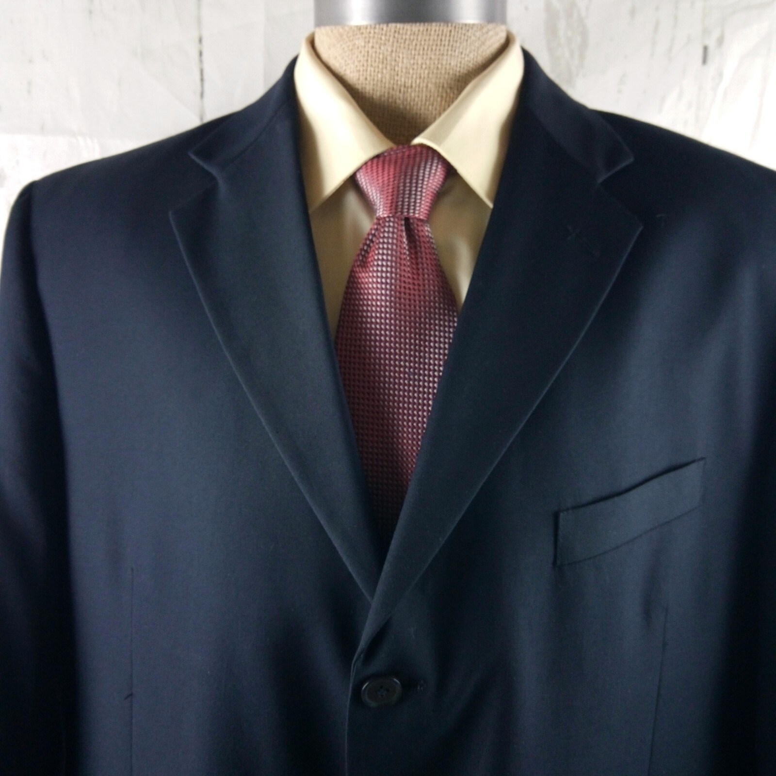 Circo La Moda 48R 3 Button Navy Blue Suit Jacket Blazer