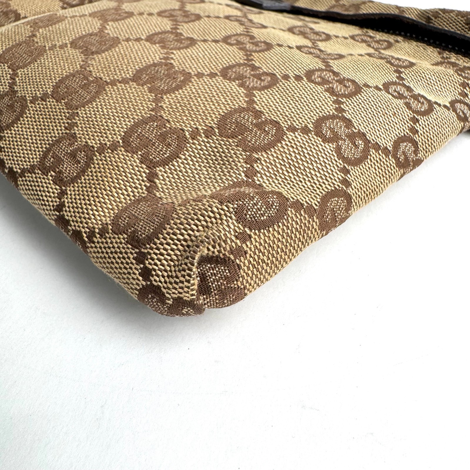Auth GUCCI GG 28566 Bum Bag Waist Pouch Shoulder Belt bag Fanny Pack Brown