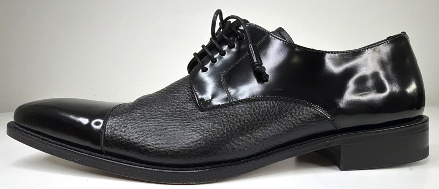 Mezlan Soka Lace-Up Oxford Black Leather Dress Shoes Cap Toe Men’s US M 13