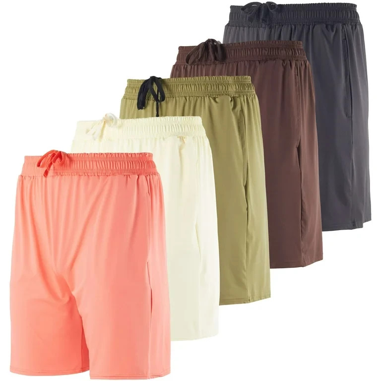 {5 Pack} Men’s Dry-Fit 7″ Sweat Resistant Workout Shorts with Pockets (S-3XL)