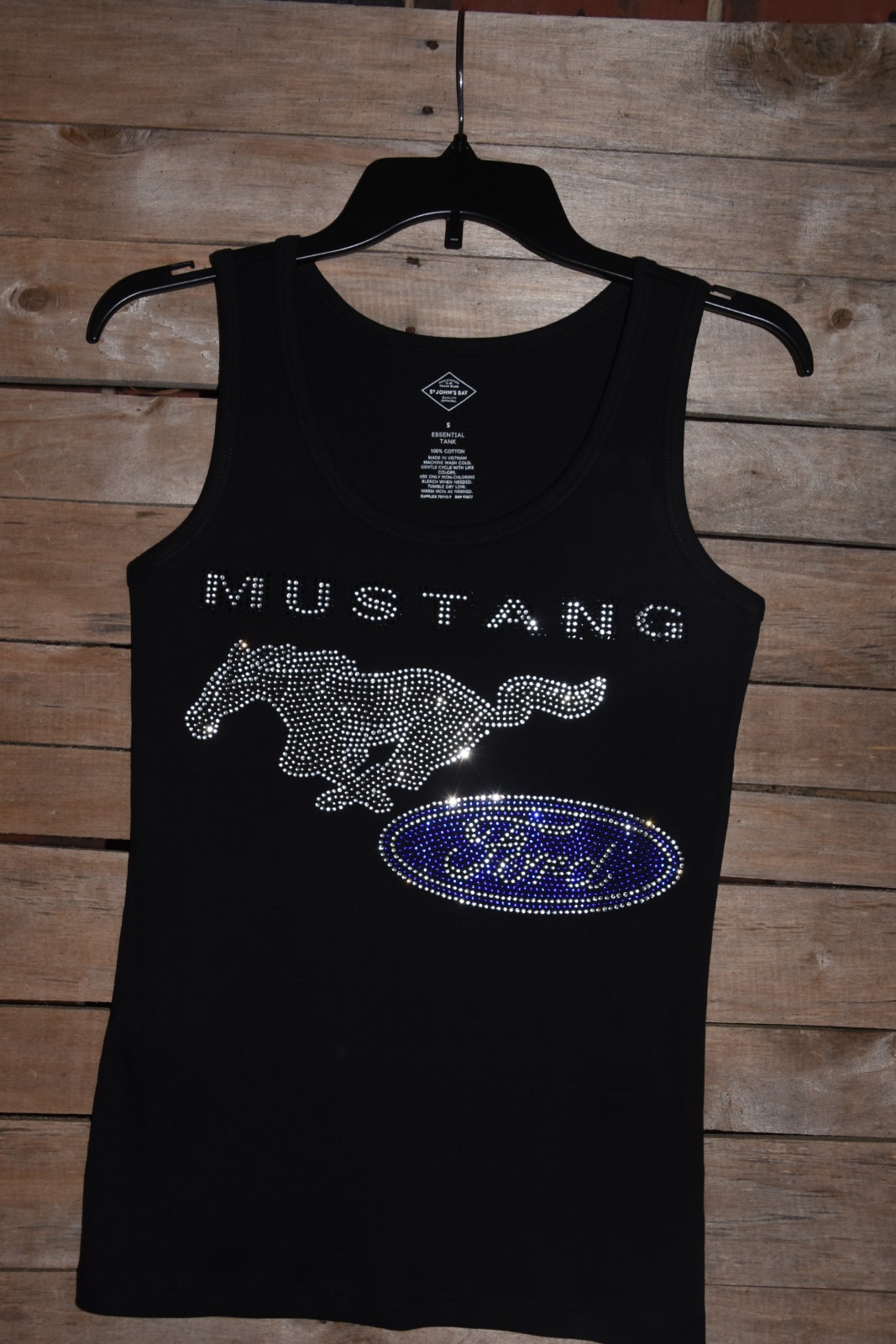 Ford Mustang rhinestone bling shirt or tank XS S M L XL XXL 1X 2X 3X 4X 5X