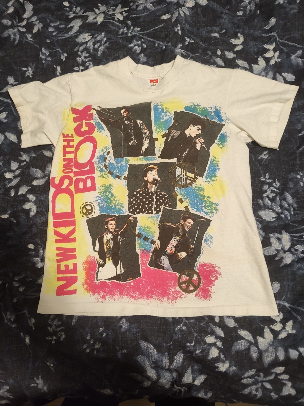 *1980’s NEW KIDS ON THE BLOCK* vtg concert tour tee t-shirt (S) small NKOTB 80’s