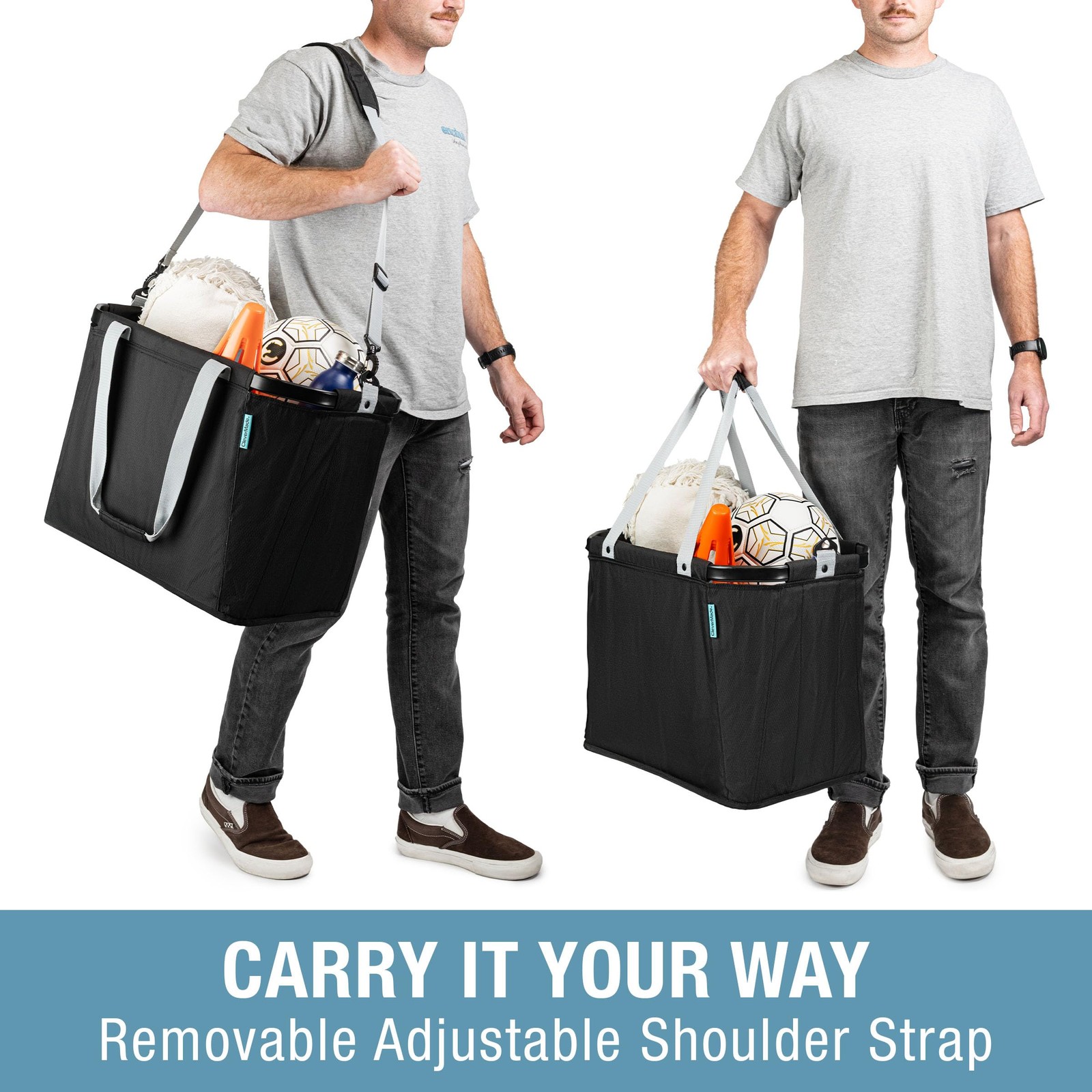 Gear Hauler Pro Collapsible Outdoor Tote with Aluminum Frame, Heavy-Duty Recy…