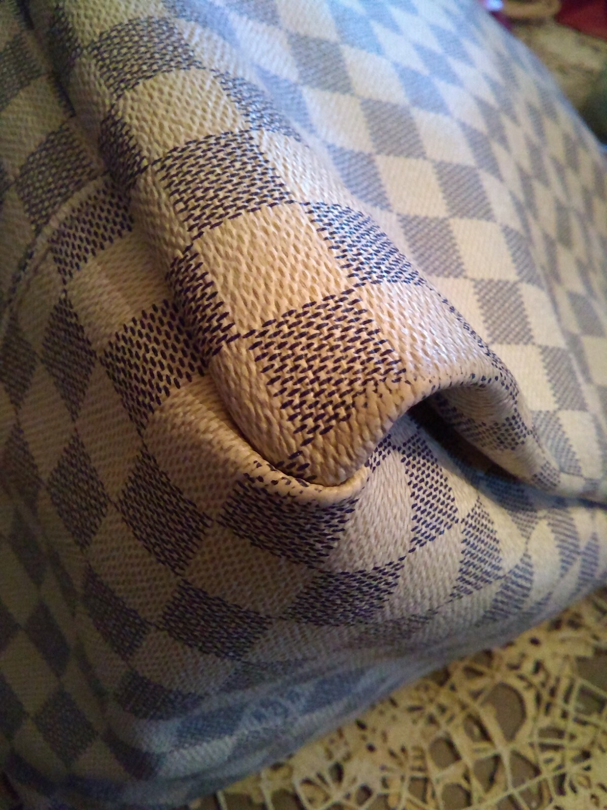 AUTHENTIC LOUIS VUITTON DAMIER AZUR ARTSY MM DUST COVER AUTHENTICATION CARDS