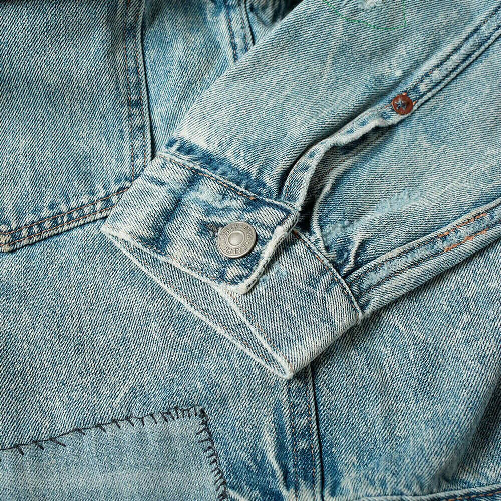 Polo Ralph Lauren Renton Distressed Repaired Patchwork Denim Jean Jacket New