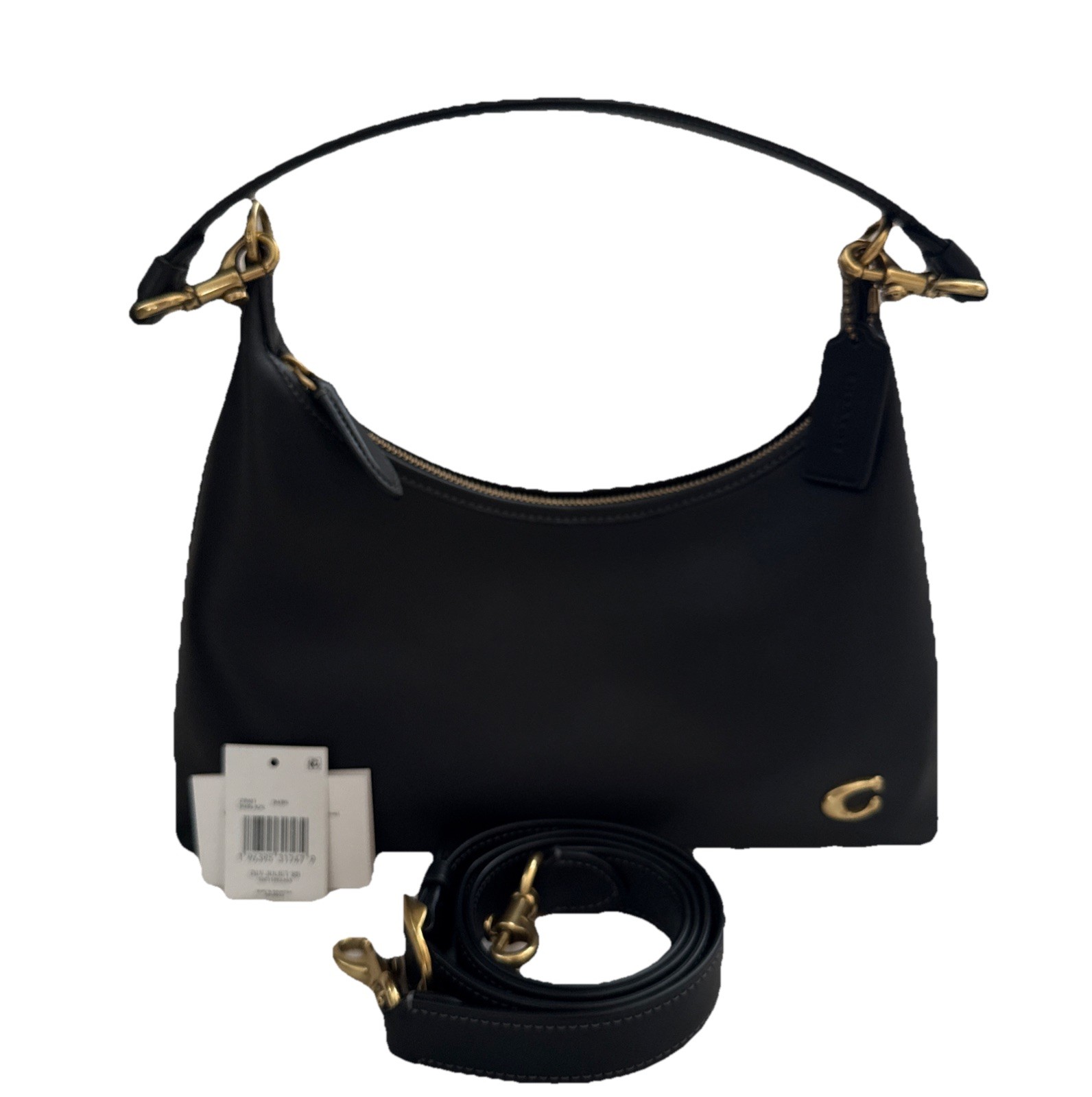 Coach Juliet Shoulder Bag Leather 2Way Crossbody Handbag Black # CR981 NWT