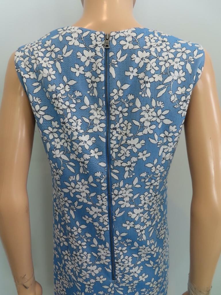 Alice+Olivia Blue Cornflower Floral Print Clyde A-Line Mini Dress Size US 12