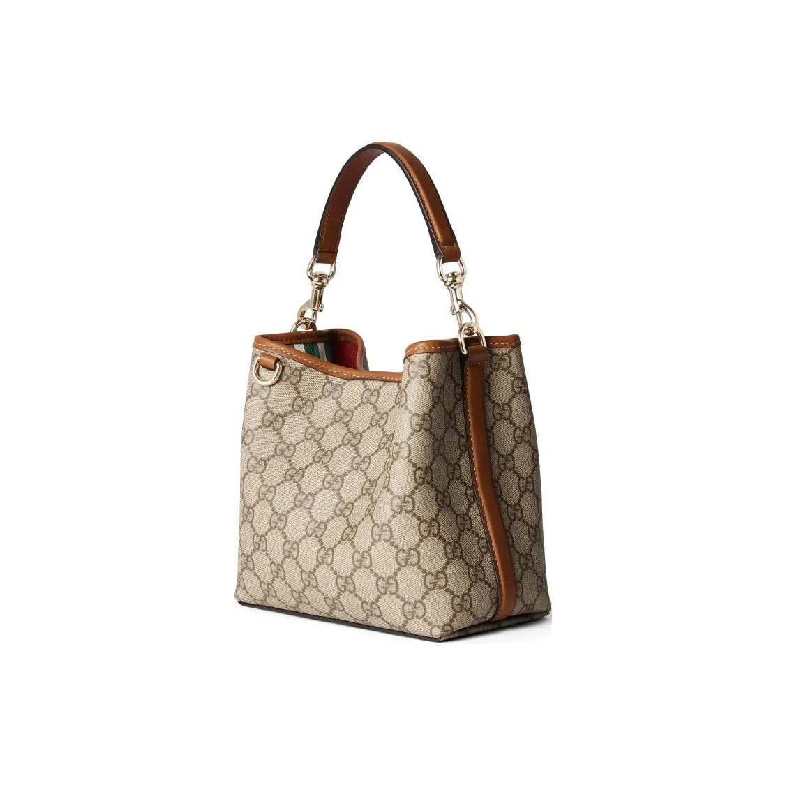 Gucci Emblem Adjustable Shoulder Strap Bucket Bag Handbag Women’s 7×4.3×7.4 in