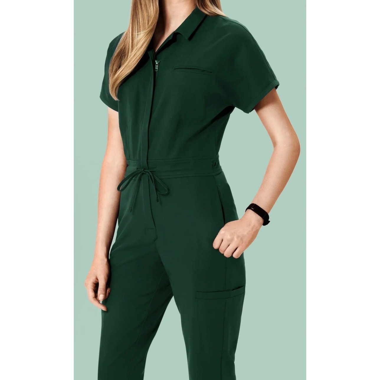 Mandala Scrub Jumpsuit Midnight Green Stretch Joggers Nurse Medical Womens XL