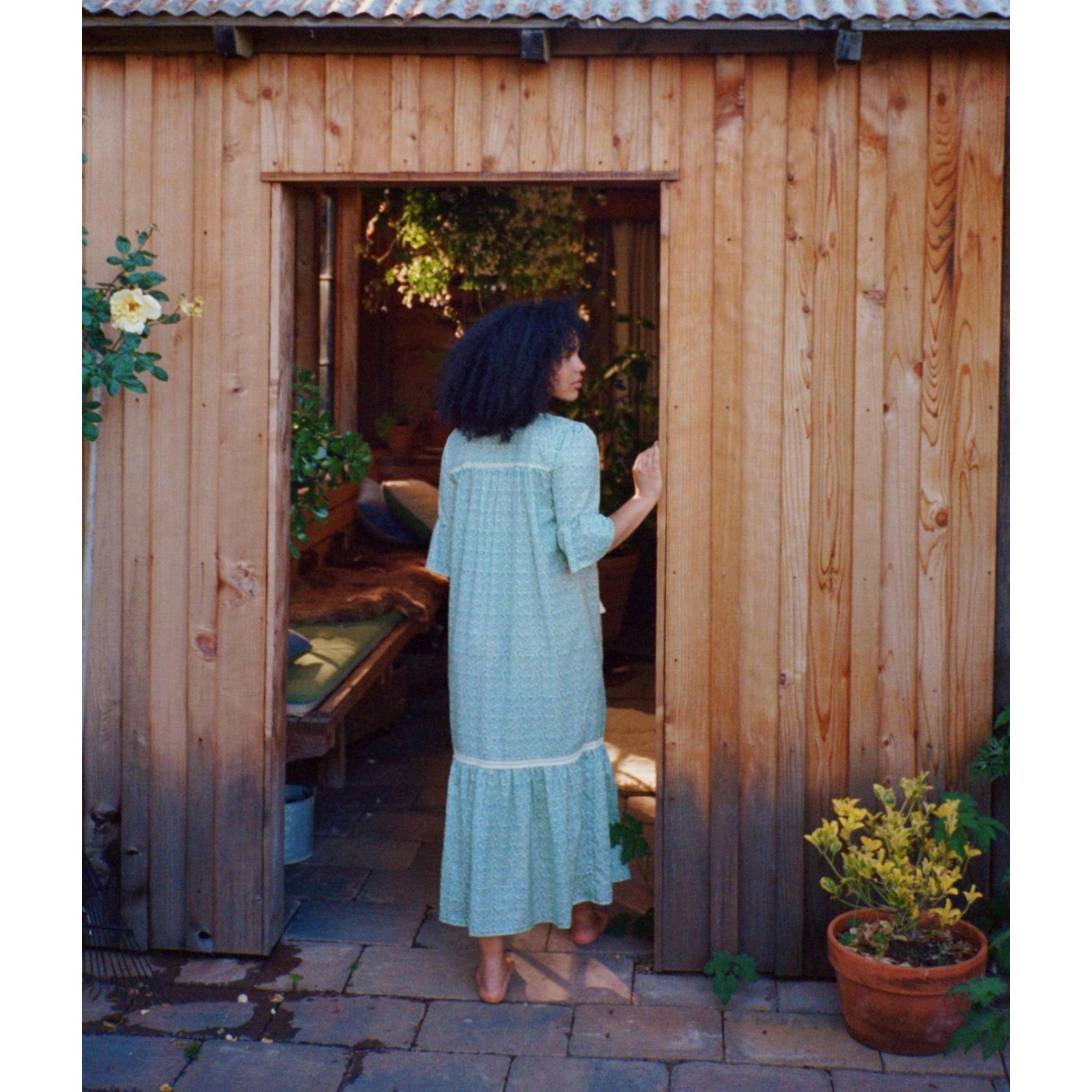 Christy Dawn The Corley Dress Mint Bloooming Meadow Size Small Floral Maxi Dress
