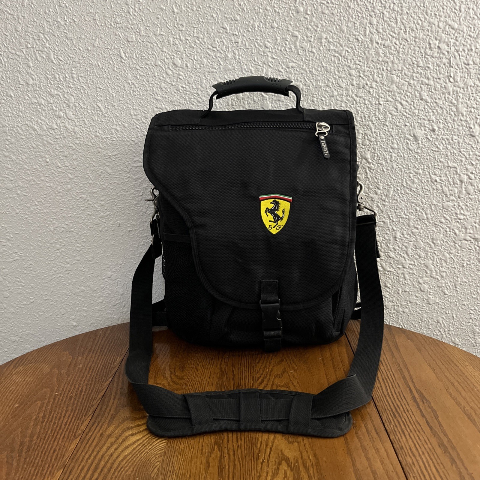 Vintage 2002 Ferrari Fila Backpack Messenger Bag Expandable Michael Schumacher