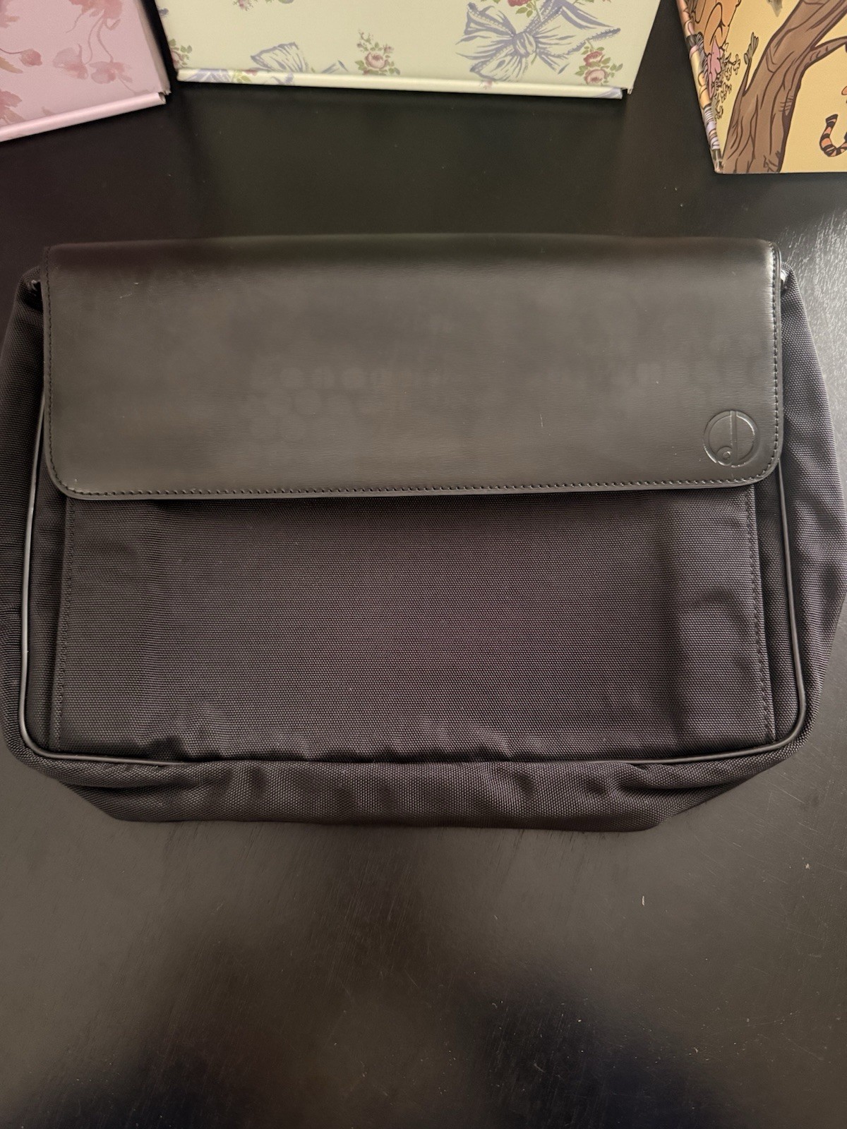 Dunhill Black Bag Magnetic Flap, Inner Pockets, Men’s Medium