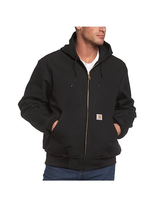 NWoT Carhartt Men Thermal Lined Duck Active Jacket J131 Black Size LT $200 HH133