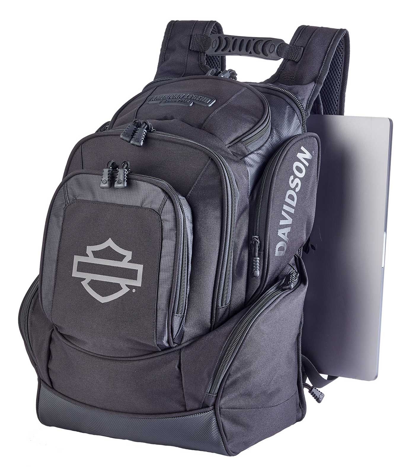 Harley-Davidson Rubber Bar & Shield Legend Rugged Polyester Backpack – Black