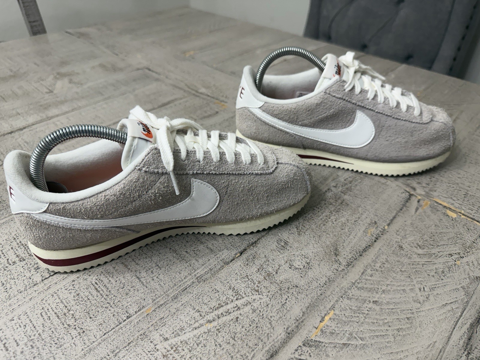 Nike Cortez Vintage Muslin Hairy Suede Sail Burgundy HF3142-001 Men’s Size 7.5