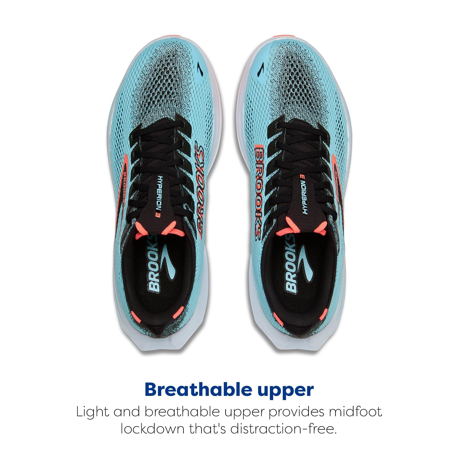 Brooks Men’s Hyperion 3 Neutral Running Shoes Atomizer/Black/Pink Clay – 13 M