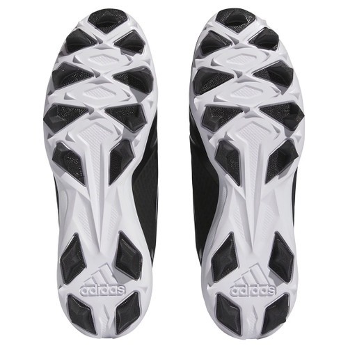 Adidas Men’s 12 Icon 8 Mid MD Molded Baseball Cleats Black White EU 46 2/3