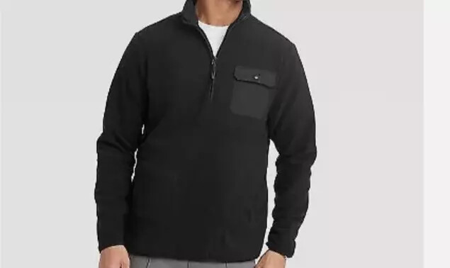 Goodfellow Quarter Zip Fleece Pullover – Sweatshirt like- Sizes & Colors choice