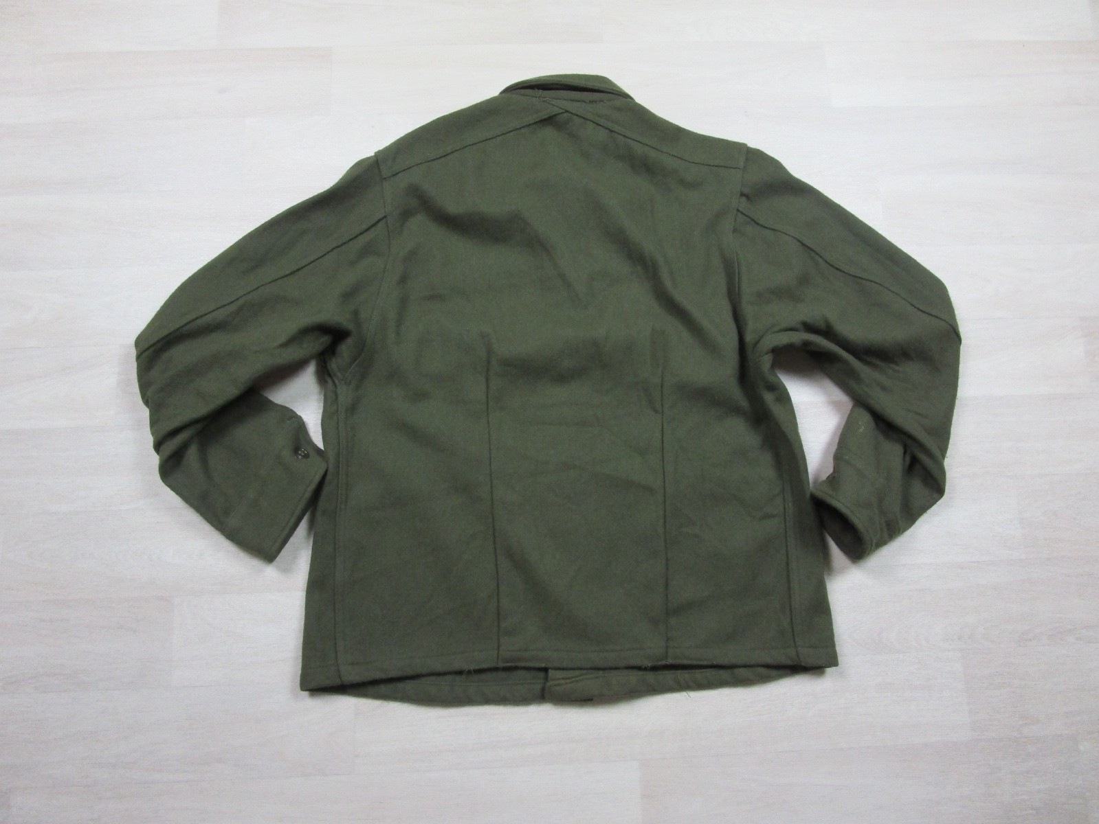 Vintage 50s US Army OG-108 Wool Cold Weather Field Shirt (L) Korean War 1952