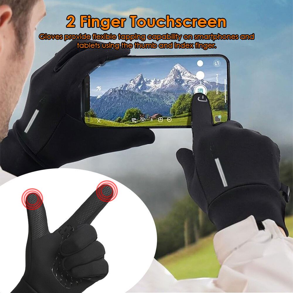 Winter Touch Screen Gloves Windproof Waterproof Men Women Cycling Full Finger