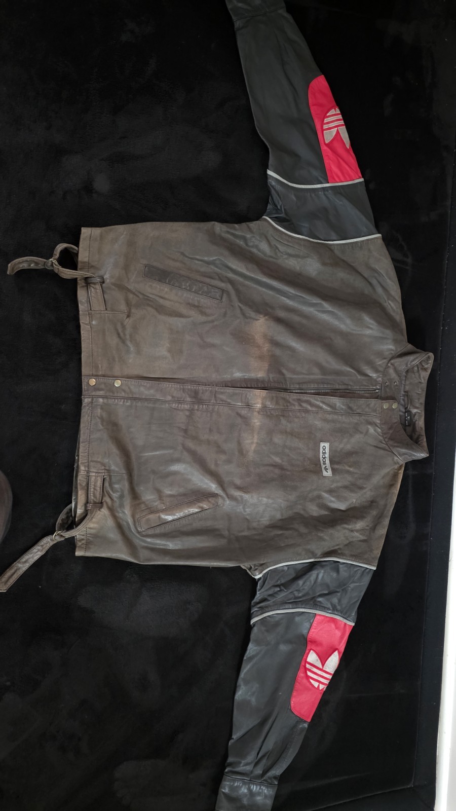 80s Vintage Run DMC leather Adidas Track Suit