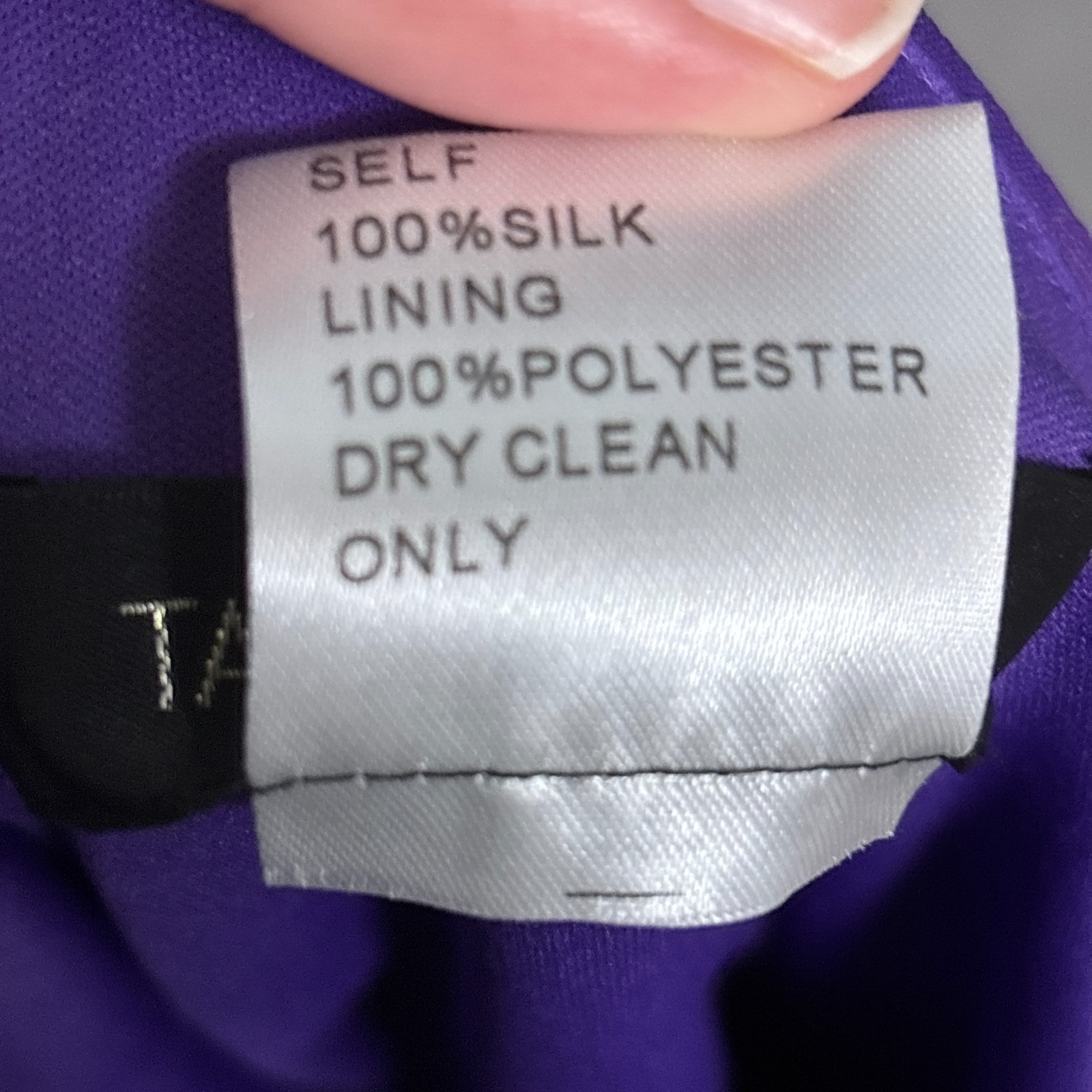Tadashi Shoji Dress 12 Purple Silk Cocktail Party Guest Evening One Shoulder