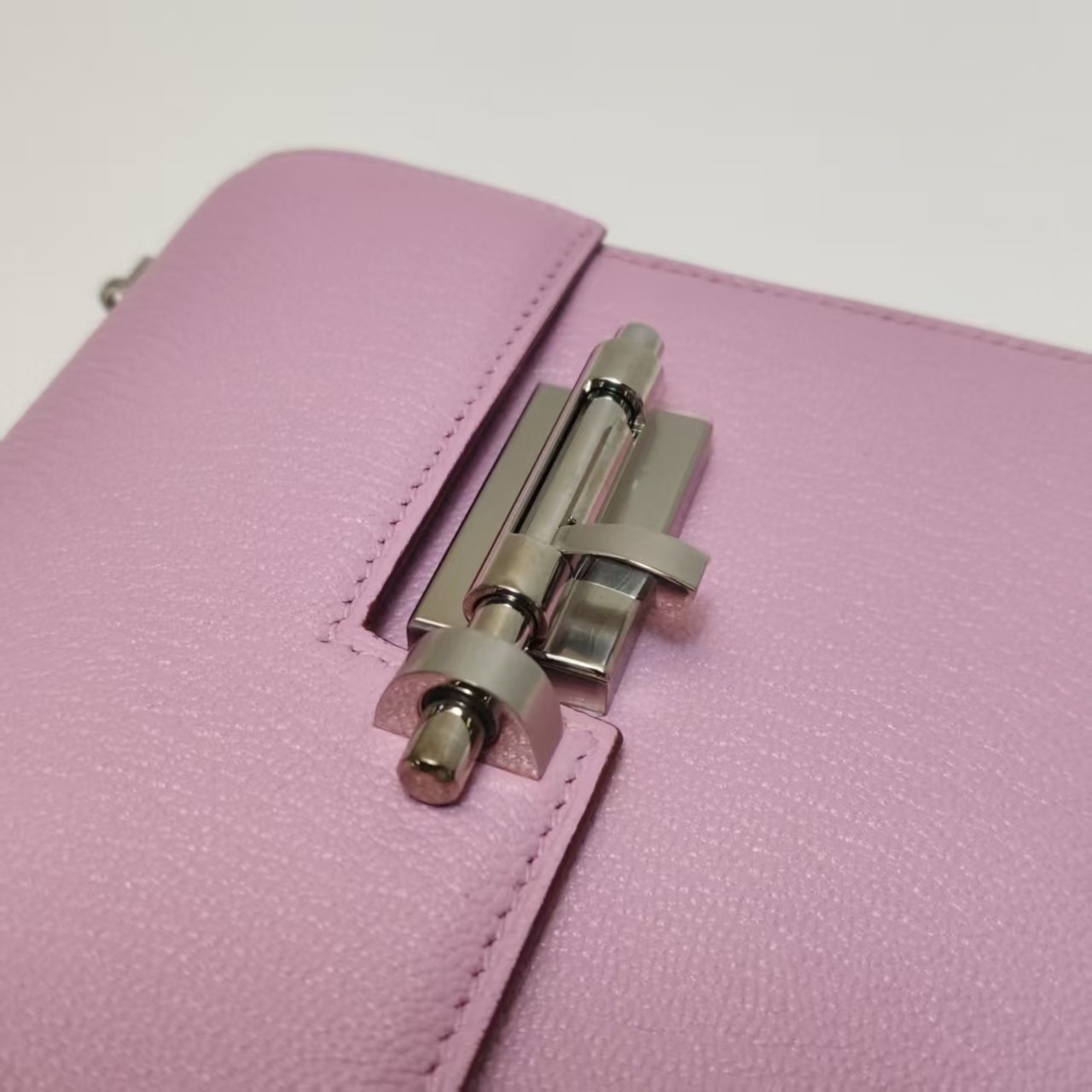 Hermes Verrou Mini 17 Chevre Mysore Mauve Sylvestre X9 Pink PHardware PHW Auth