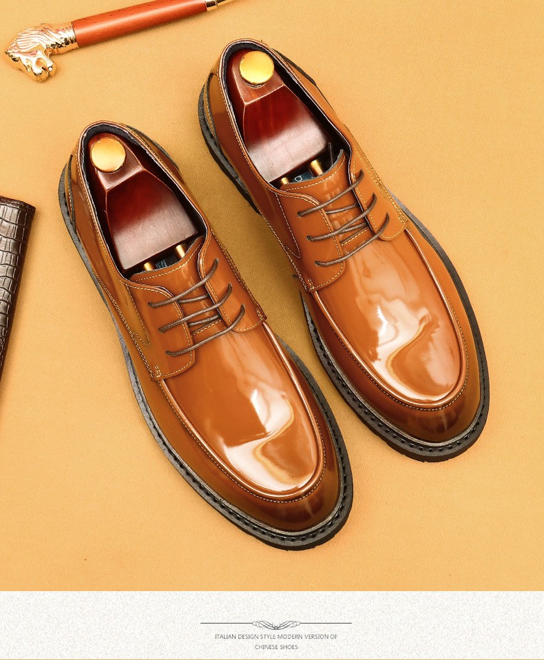 Men’s Business 100% Real Genuine Leather Dress Evening Business Shoes Handmade