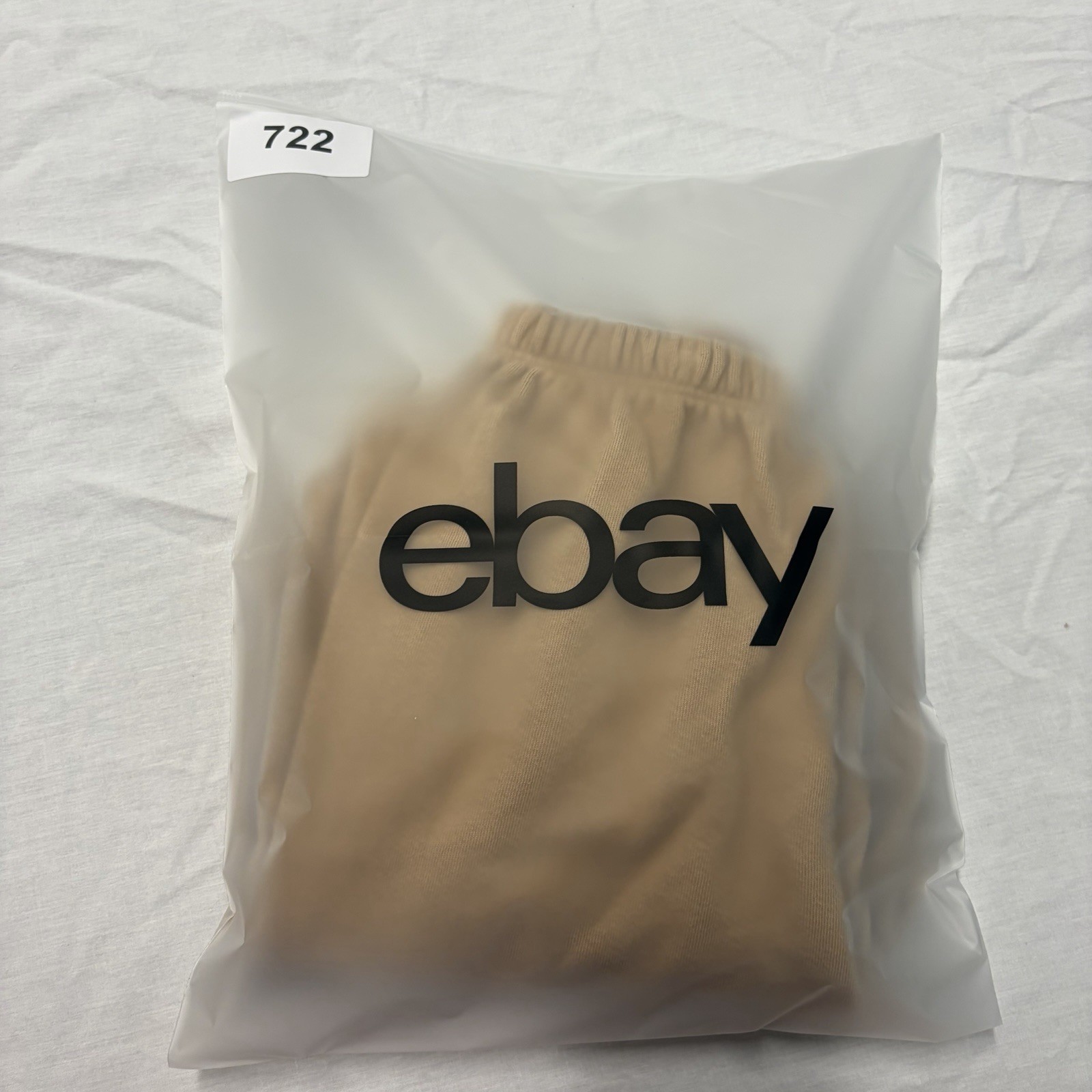 Perfect White Tee Unisex Beige Jogger Sweatpants Cotton Size XS