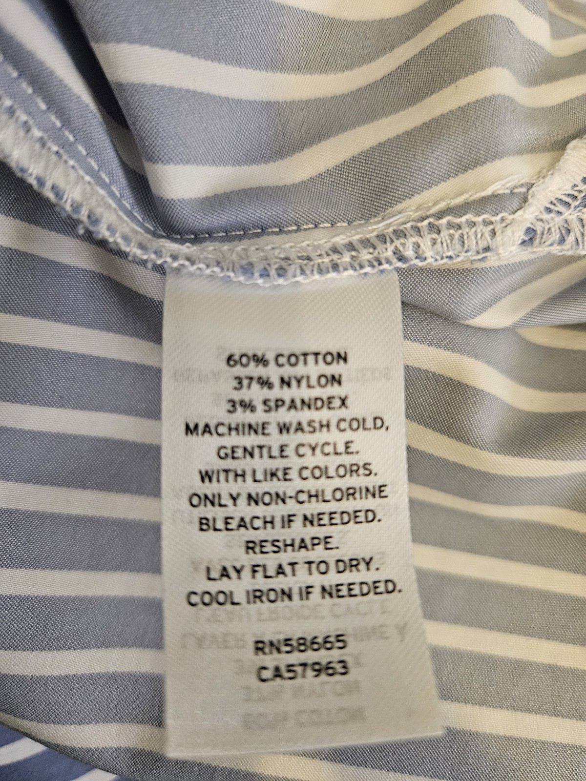 The Rack Women’s Blue & White Striped Button-Down Shirt