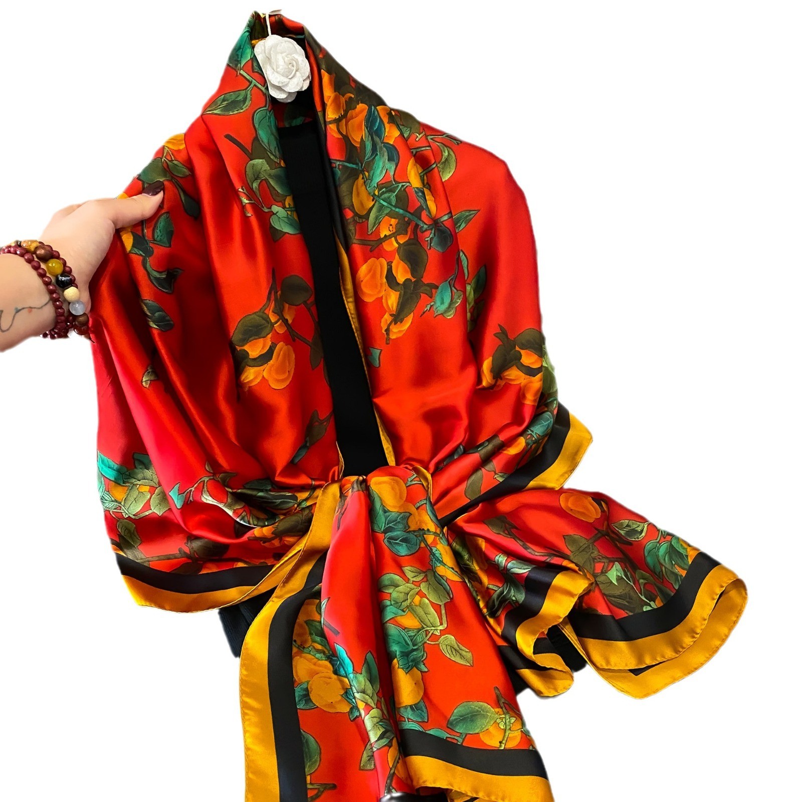 New Authentic Chinese Style Long Scarf Shawl Scarves Wrap Silk Print Wrap Scarf