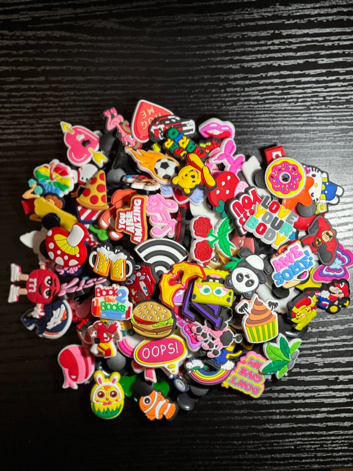 110-90-60-30 pcs Random Shoe Charms FOR Croc & Bracelet & shoe Wristband RANDOM