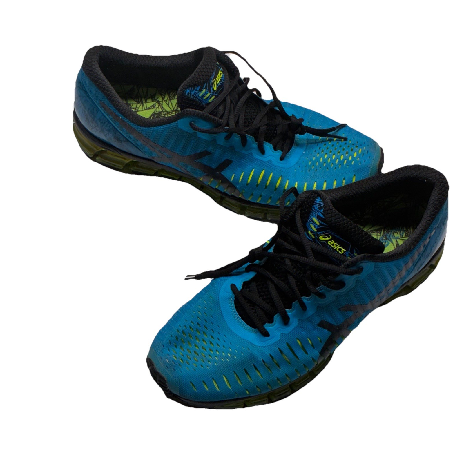 Asics Gel-Quantum 360 Men’s Size 11.5 Running Shoes Blue Yellow Athletic T5J1N