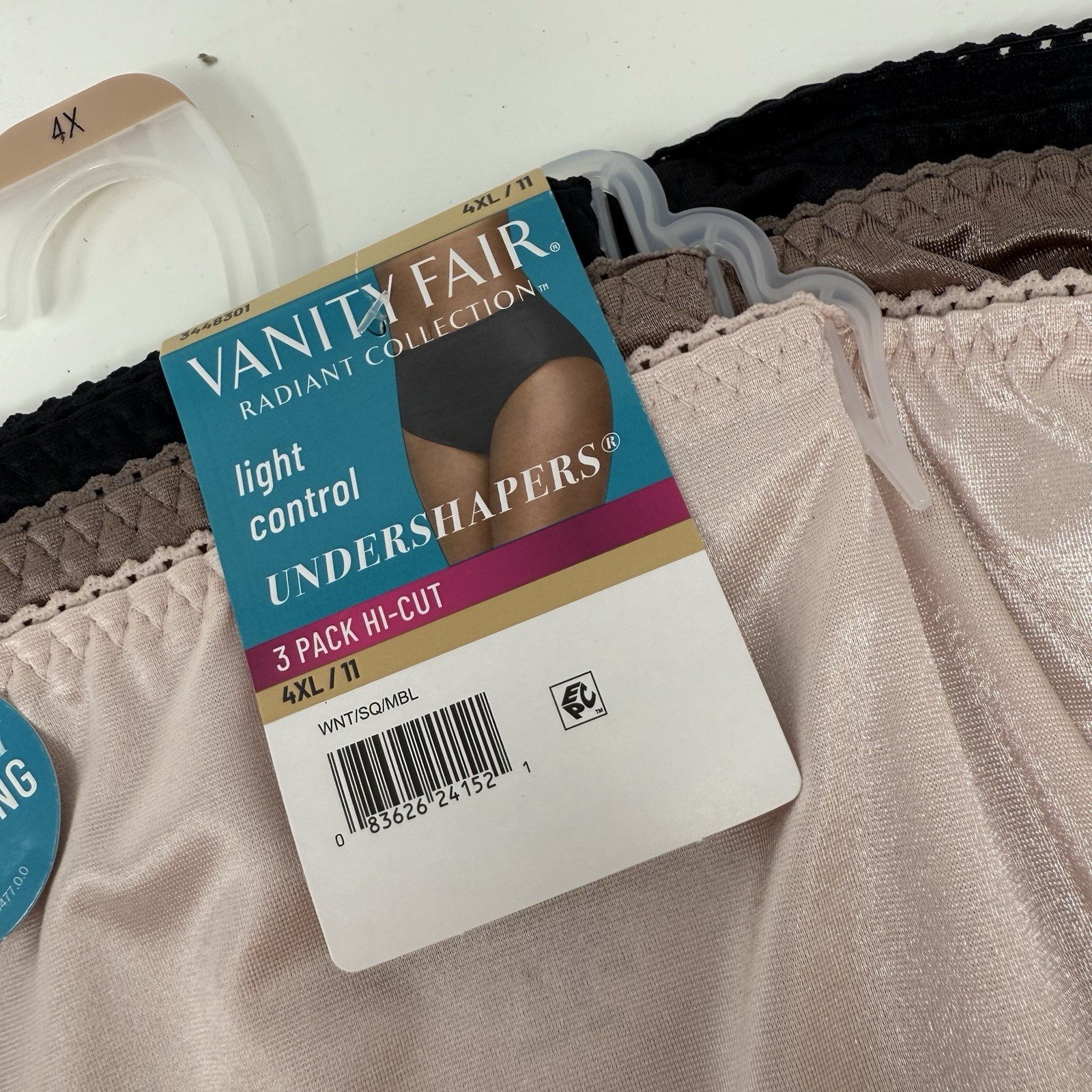 Vanity Fair Womens 4XL (11) Hi-Cut Light Control Silky Nylon Briefs Panties New