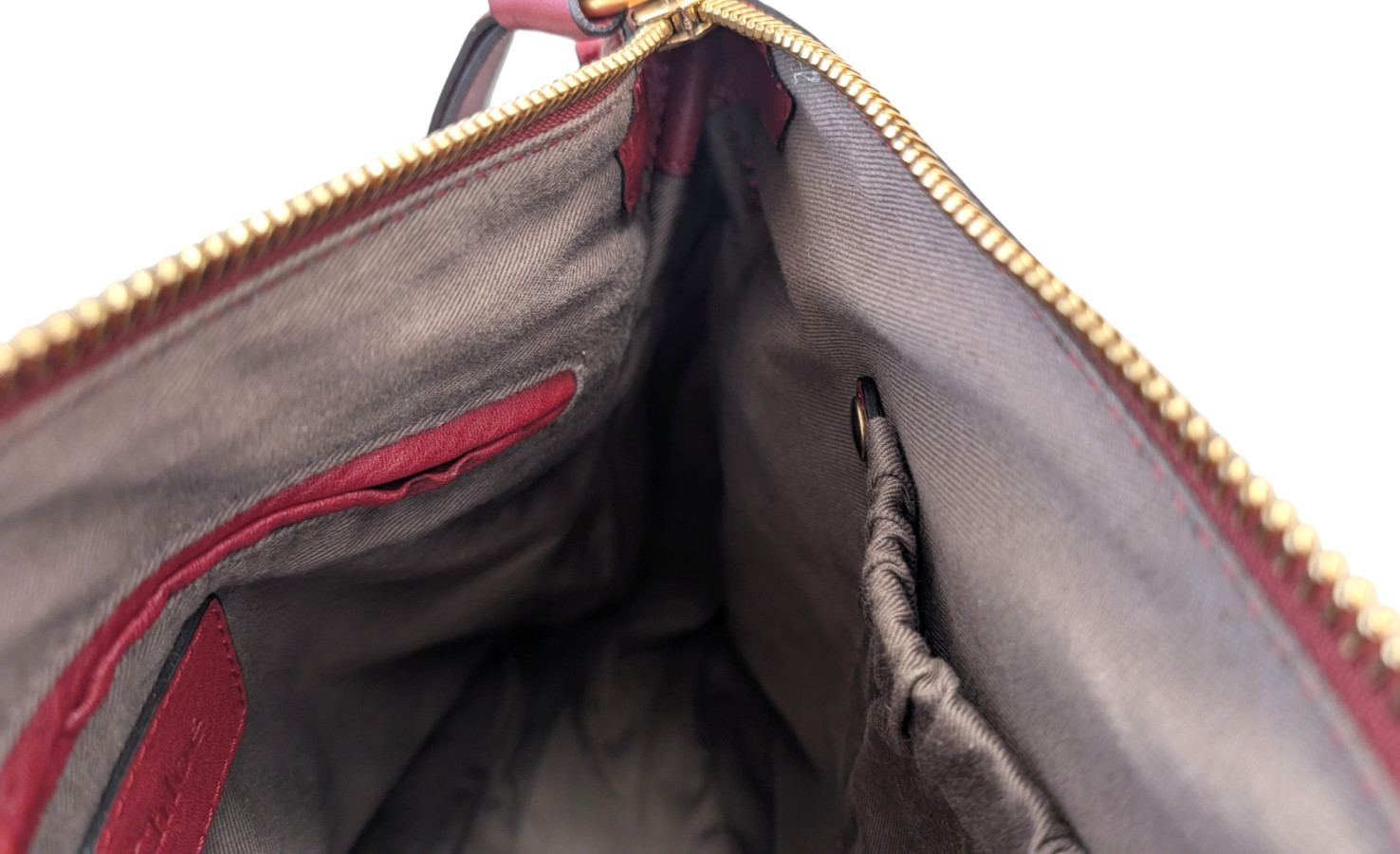 Chloe Marcie Shoulder Hand Bag Leather Red