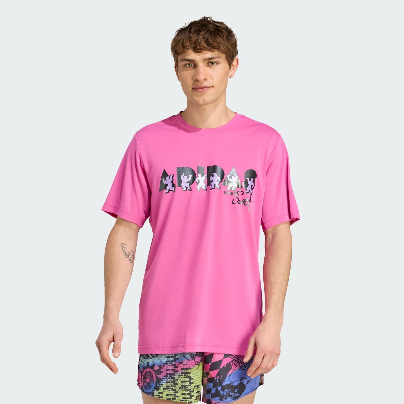 adidas Jeremy Scott Graphic Climacool T-Shirt Pink Men’s Size Medium JL7619