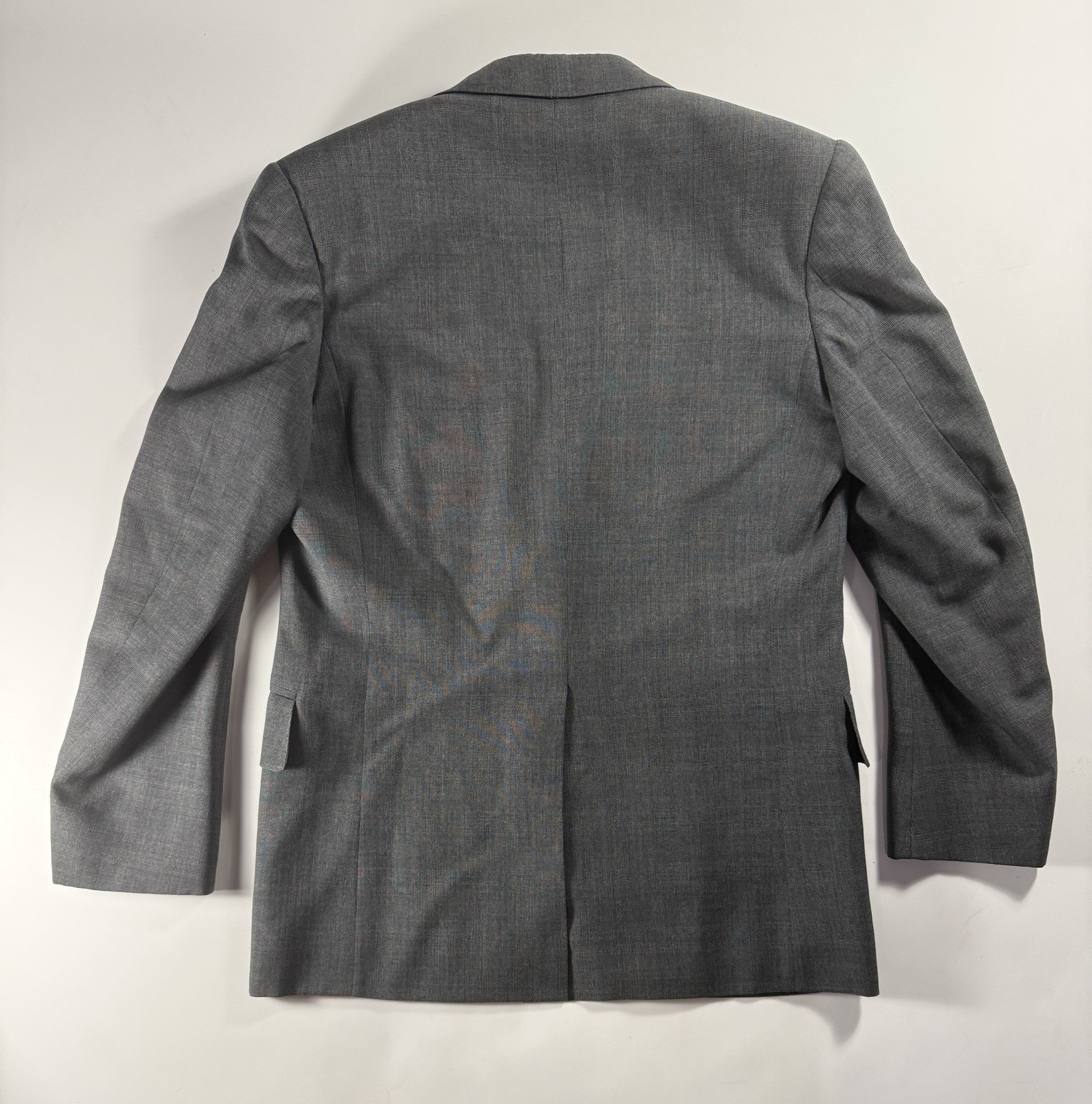 Henry Poole Bespoke Savile Row Gray Glen Check Blazer 40R Est Wool Vintage 1979