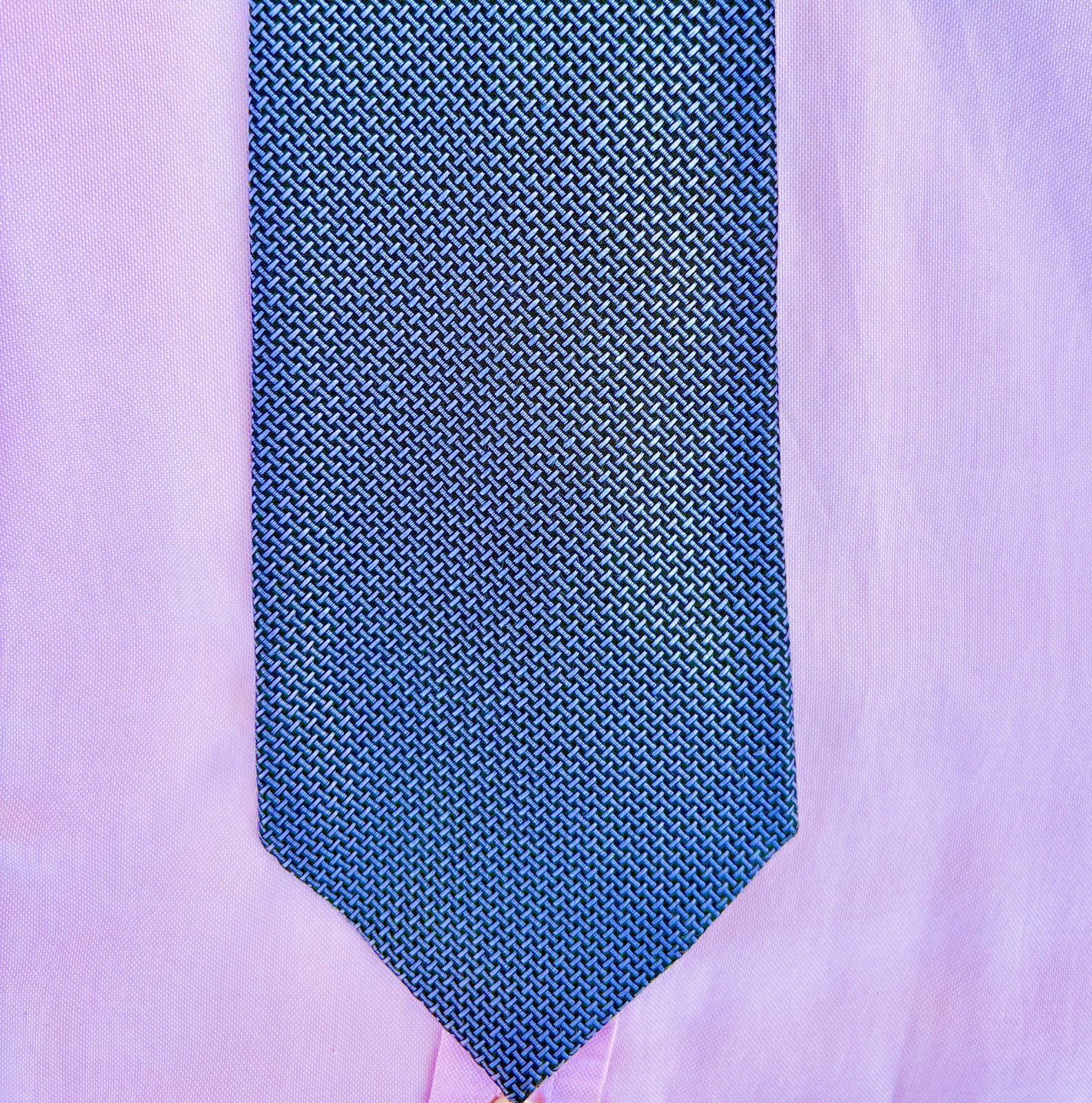 Ralph Lauren Purple Label Woven Violet-Blue Silk Necktie – England – $235.00