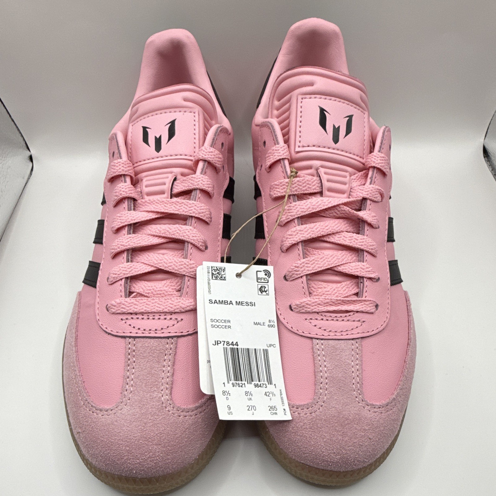 Adidas Samba Messi Inter Miami CF Debossed Home Kit Pink/Black Gum JP7844 NEW