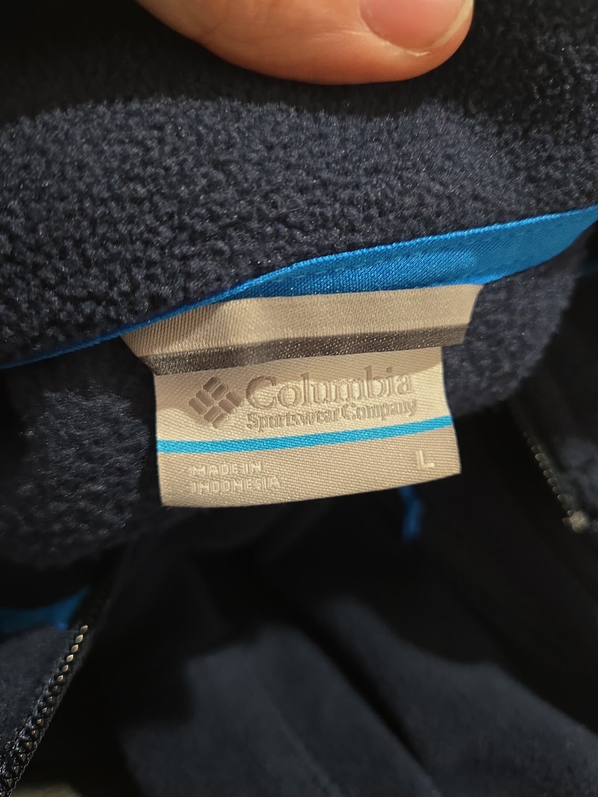 Men’s Columbia Fast Trek™ II Full Zip Navy Blue Fleece Full Zip Jacket Size L