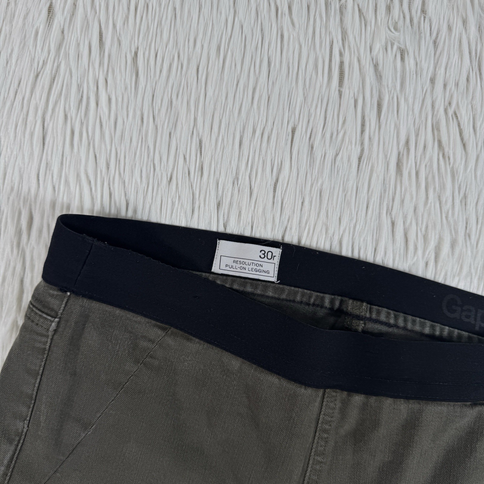 Gap 1969 Olive Green Resolution High-Rise Pull-On Legging Denim Jeans Women’s 30
