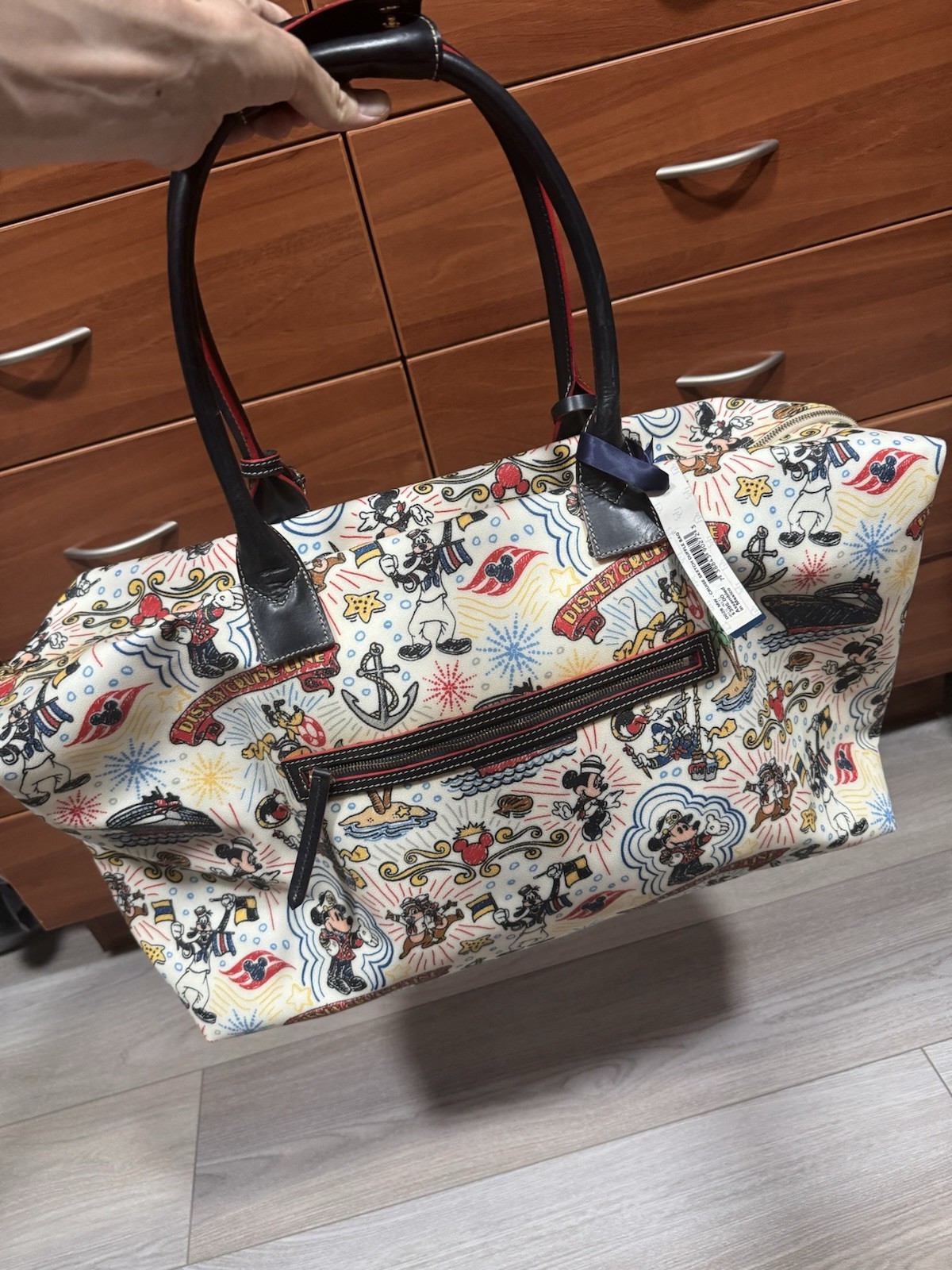 NWT DCL Dooney & Bourke Disney Cruise Line Weender Character Print