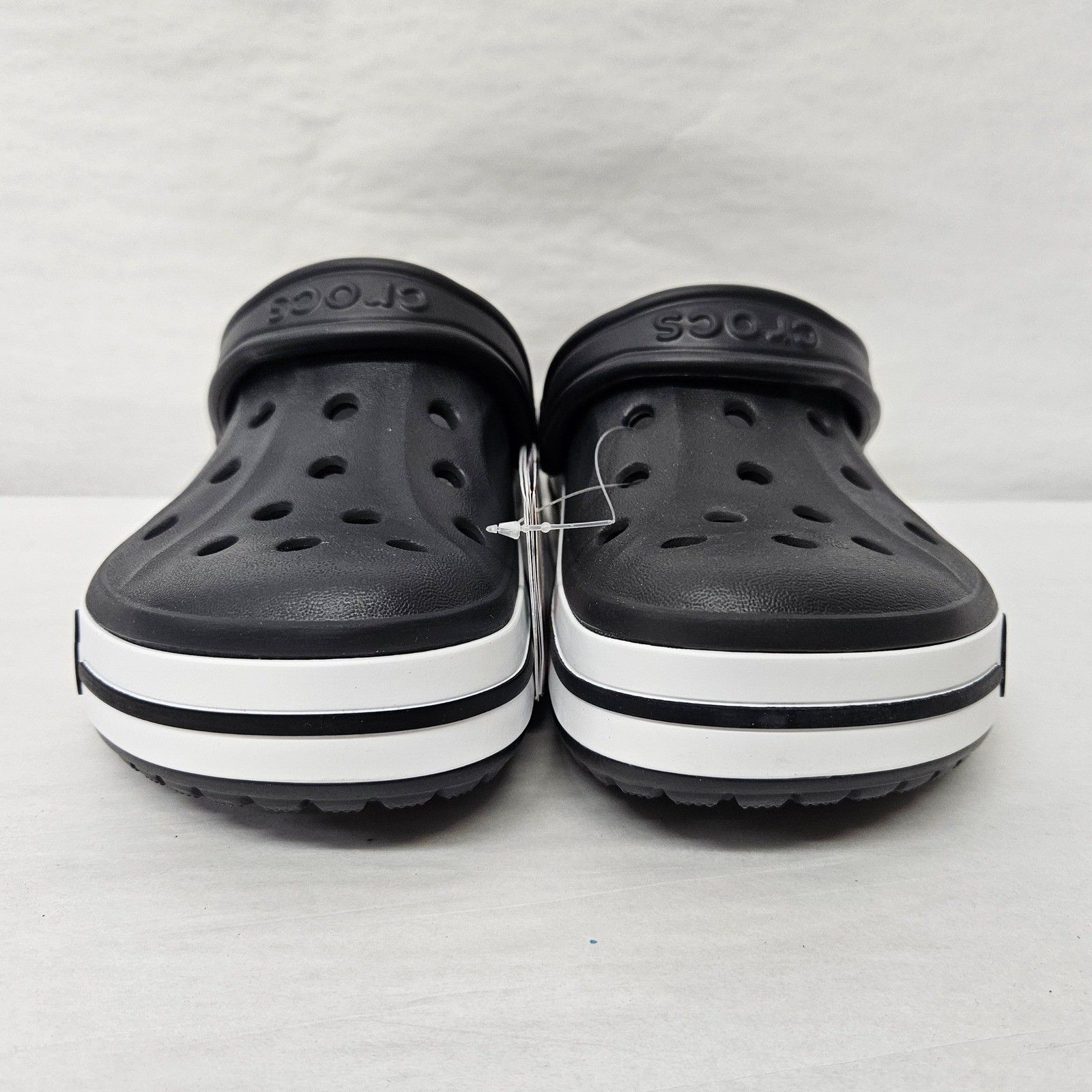 Crocs Bayaband Clogs Slip On Comfort Shoes 205089-066 Black White Women’s Size 6