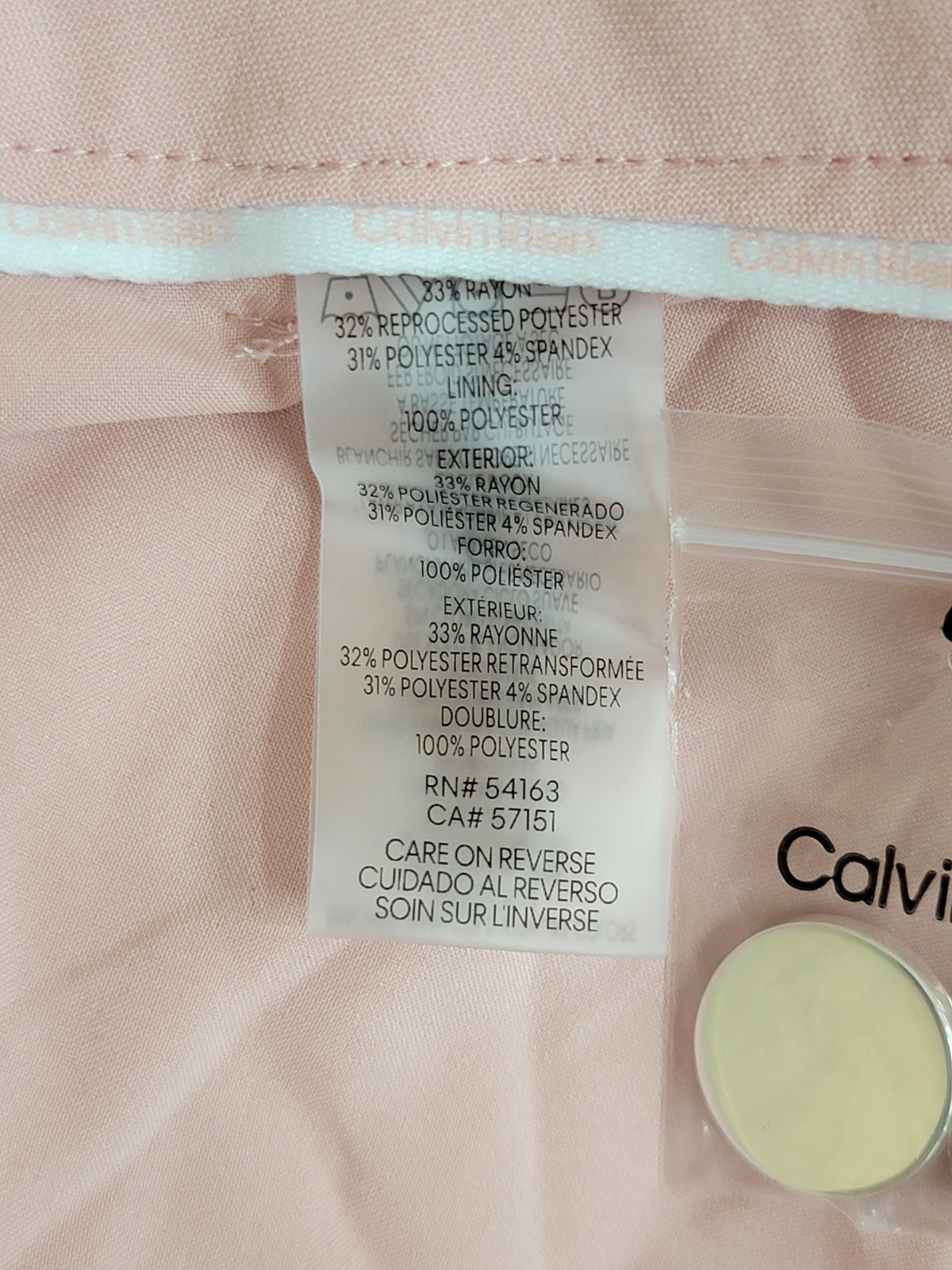 Calvin Klein Plus Size Novelty Modern Fit Pants Women’s 22W Pink Pepper Multi