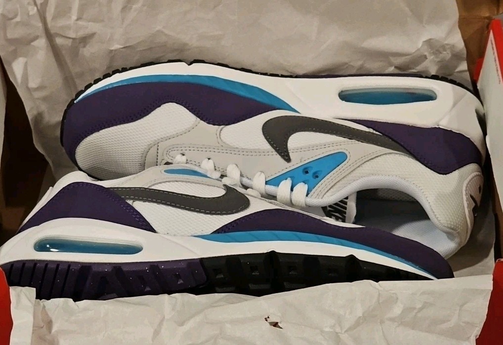 Nike Air Max Correlate Womens Size 9.5 Sneakers Shoes White Dark Grey Purple New