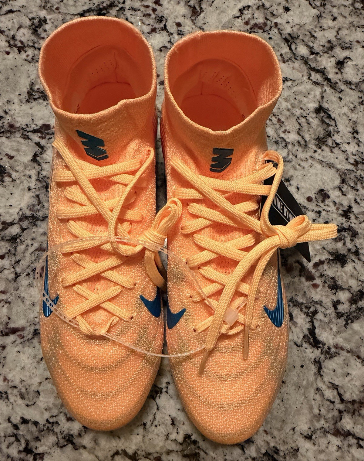 Nike Zoom Mercurial Vapor 16 Men’s Mid Top Lace-Up Soccer Cleats Orange/Blue