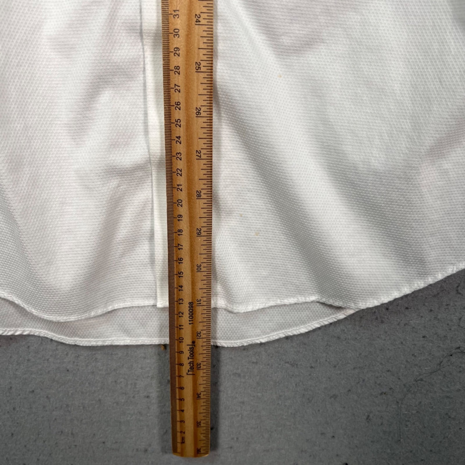 Bonobos Mens Size 15 1/2 / 35 Slim Fit White Dress Shirt Long Sleeve French Cuff