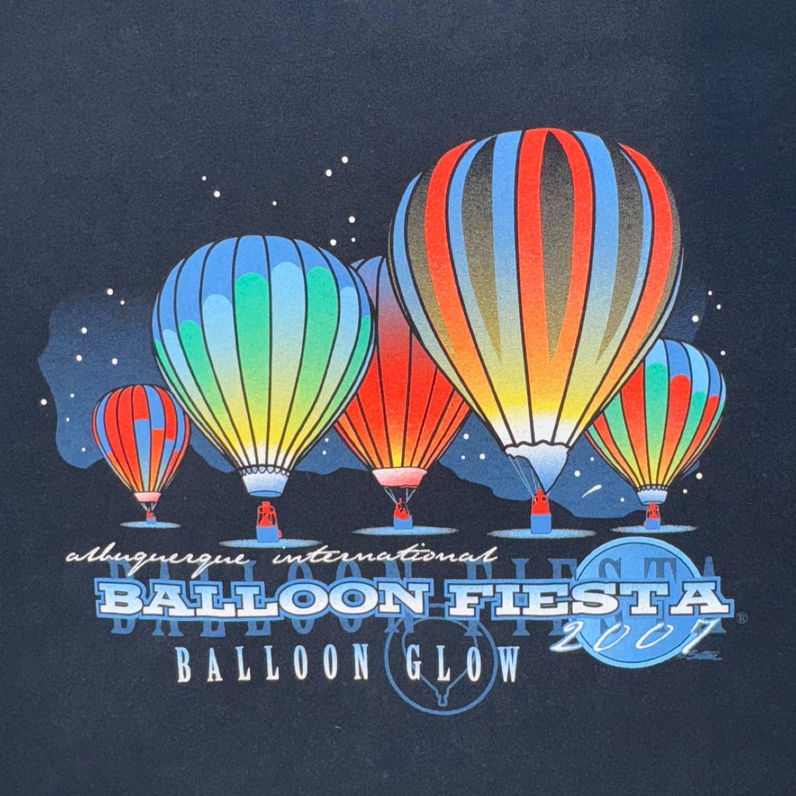 Balloon Fiesta Balloon Glow Albuquerque New Mexico Festival Y2K Tshirt – XL