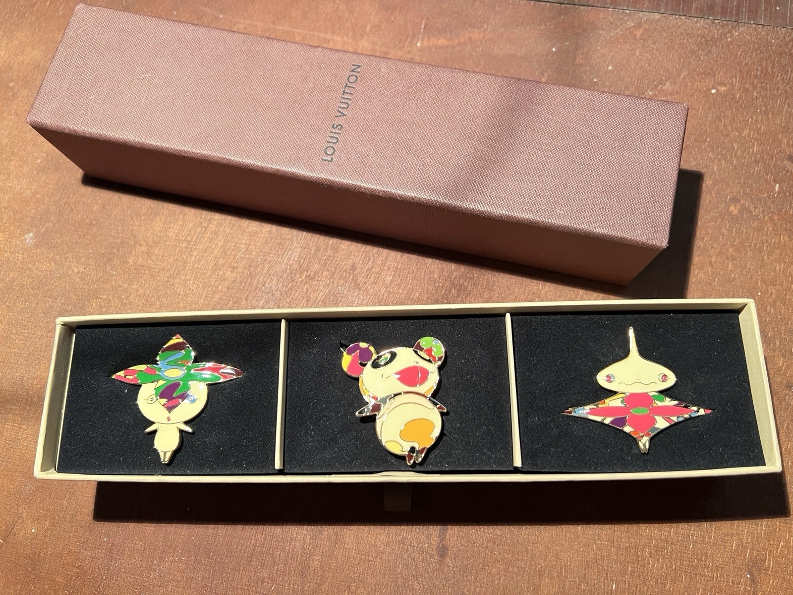 Rare Louis Vuitton x Takashi Murakami Set of 3 Hair Barrettes Collector’s Item