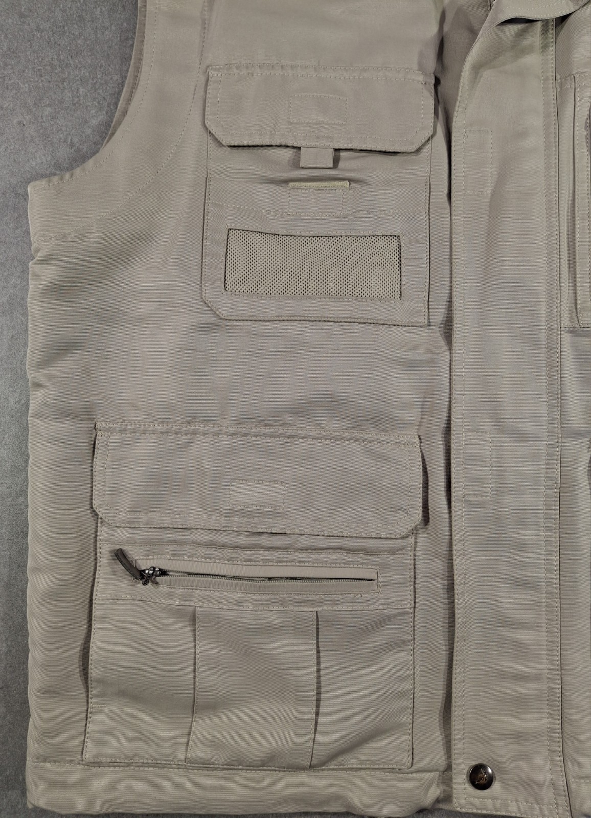 PG Field Mens Black Beige Weatherwear Gilet Bodywarmer M Medium Outdoor Full Zip